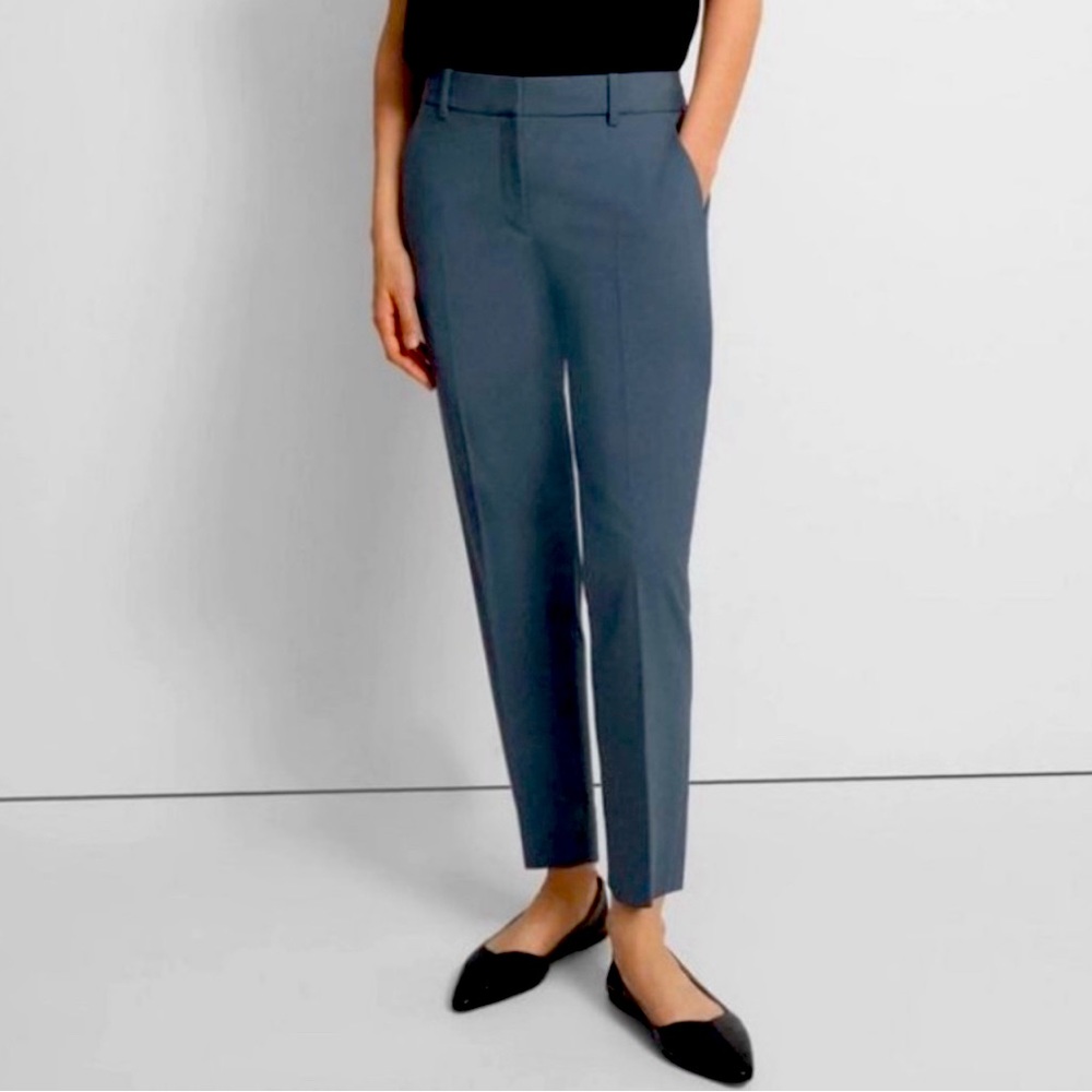 THEORY Izelle P wool pants, size 8, Navy Gray color, NWT